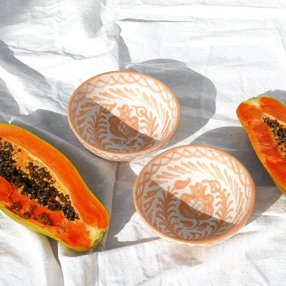 Pomelo Casa Dinnerware|Casa Melocoton Small Bowl with Hand-painted Designs