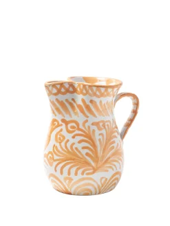 Pomelo Casa Dinnerware|Casa Melocoton Small Pitcher with Hand-painted Designs