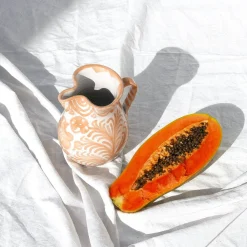 Pomelo Casa Dinnerware|Casa Melocoton Small Pitcher with Hand-painted Designs