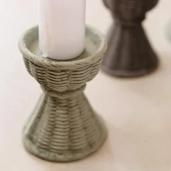 VIETRI Candles|Casa Sage Green Short Candlestick