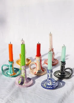 Pomelo Casa Candles|Casa Verde Candlestick with Hand-Painted Designs