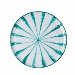 Pomelo Casa Dinnerware|Casa Verde Dinner Plate with Candy Cane Stripes