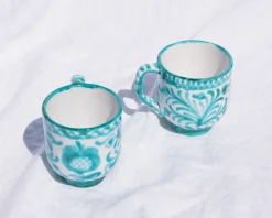 Pomelo Casa Dinnerware|Casa Verde Mug with Hand-painted Designs