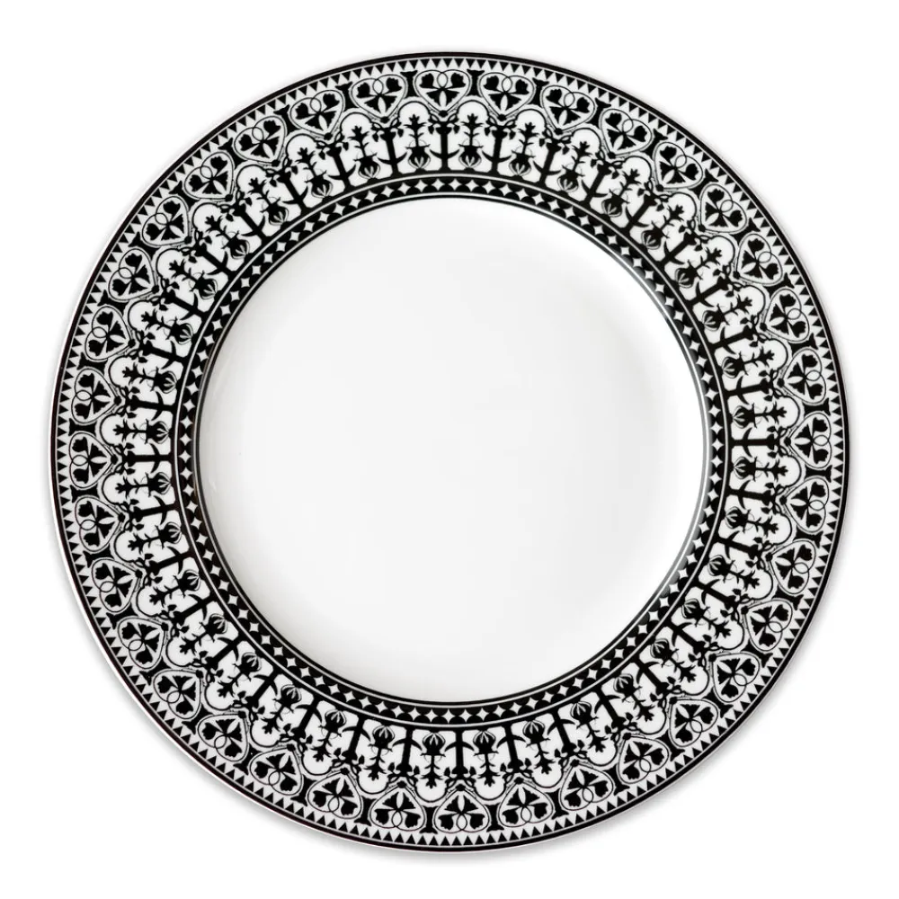 Caskata Dinnerware|Casablanca Rimmed Dinner Plate Black