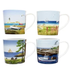 Caskata Dinnerware|X Felix Doolittle By the Sea Mugs, Set of 4