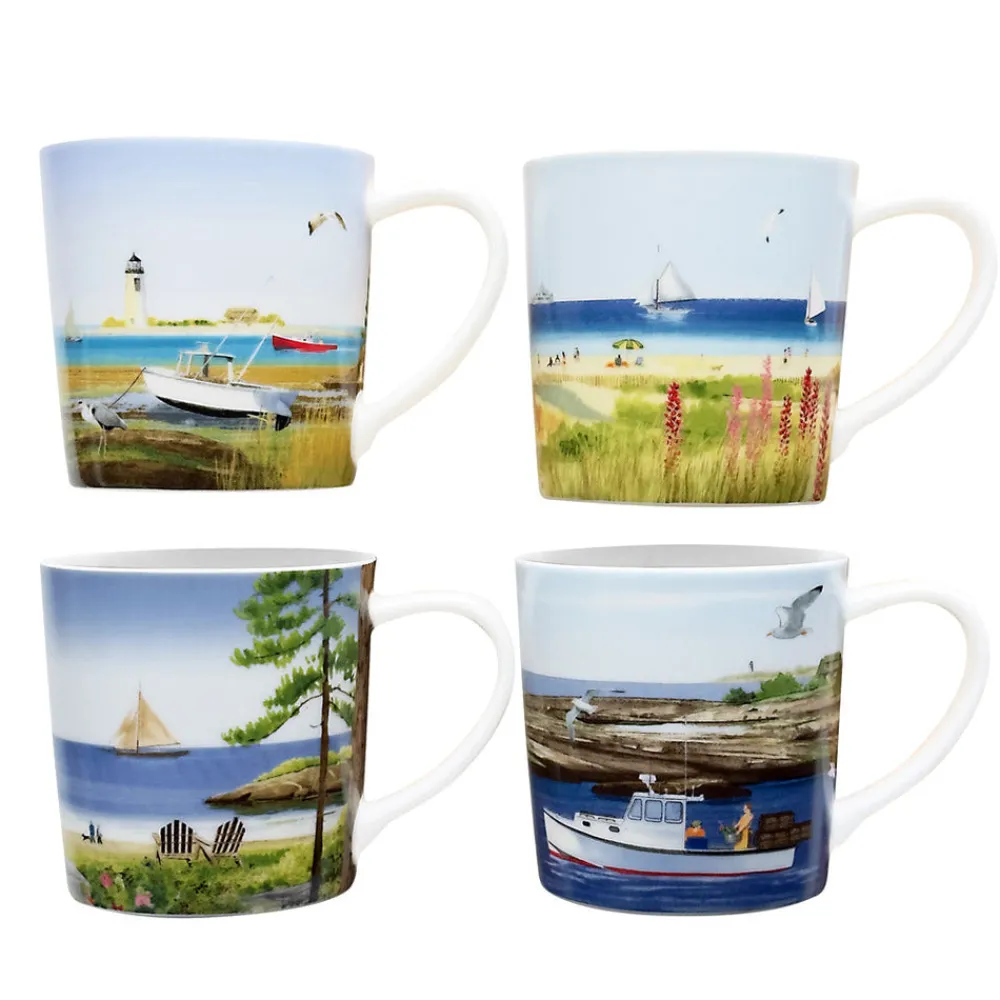 Caskata Dinnerware|X Felix Doolittle By the Sea Mugs, Set of 4