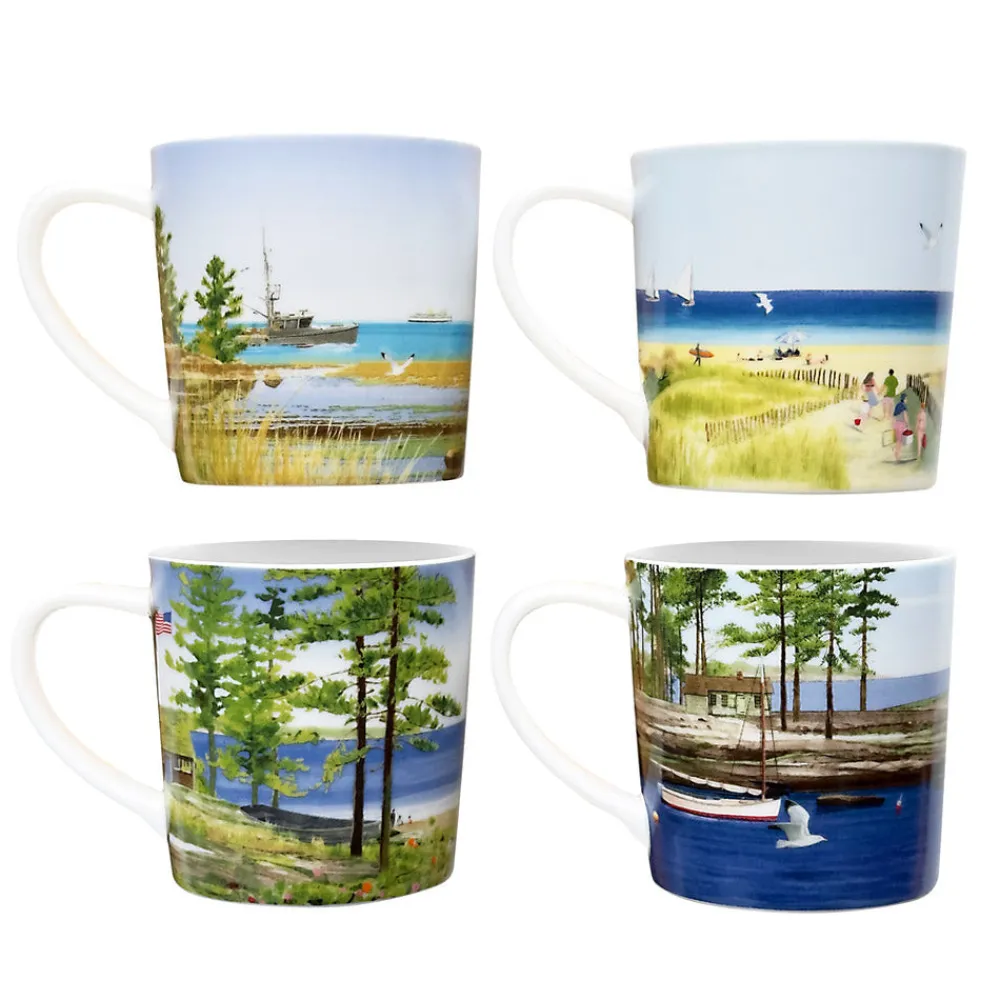 Caskata Dinnerware|X Felix Doolittle By the Sea Mugs, Set of 4