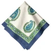 Couleur Nature Place Settings & Linens|Cassis Napkins in Blue & Green, Set of 6
