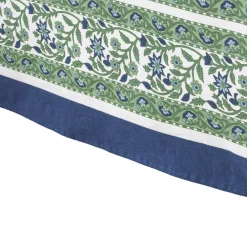 Couleur Nature Place Settings & Linens|Cassis Tablecloth in Blue & Green