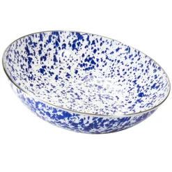 Golden Rabbit Dinnerware|Catering Bowl in Cobalt Swirl