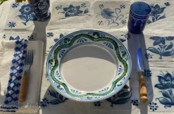 Carolina Irving and Daughters Dinnerware|Caterpillar Blue Dinner Plate