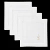 Henry Handwork Place Settings & Linens|Champagne Celebration Cocktail Napkins, Set of 4