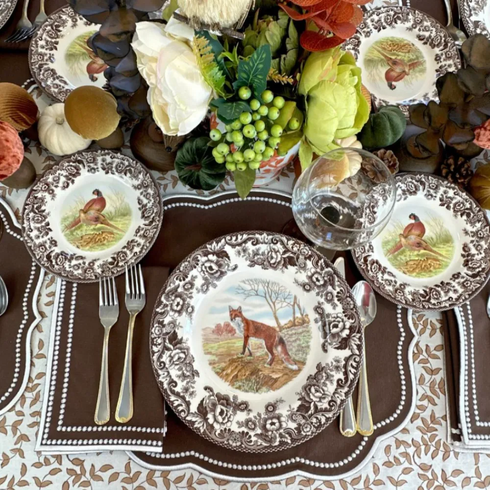 Flying Sheep Country Place Settings & Linens|Charlotte Napkin in Cocoa, Set of 4