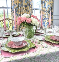 Flying Sheep Country Place Settings & Linens|Charlotte Placemat in Pink, Set of 4