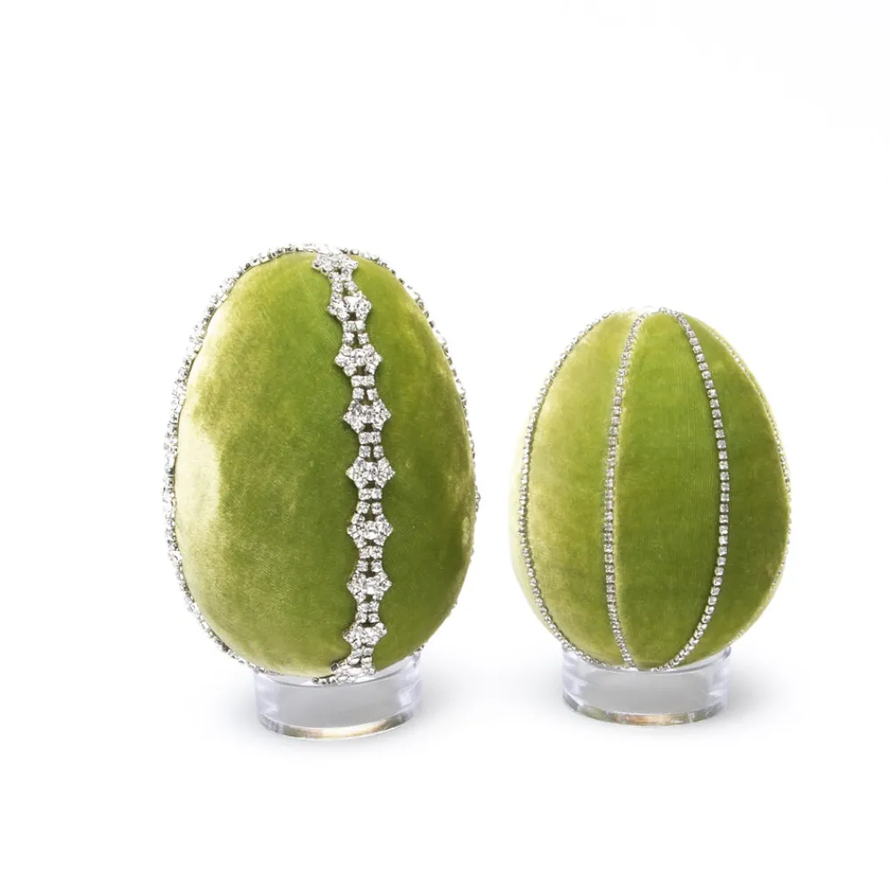 Hot Skwash Living|Décor|Chartreuse Crystal Trimmed Egg