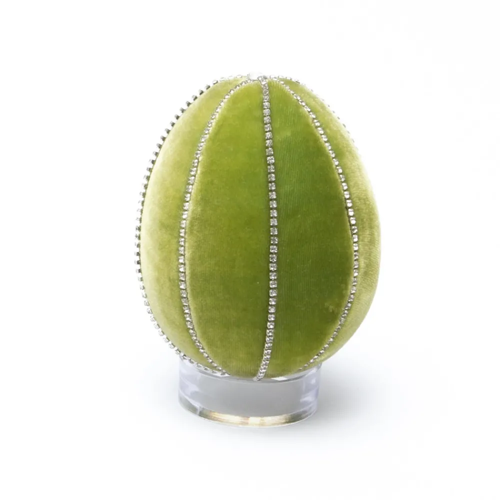 Hot Skwash Living|Décor|Chartreuse Crystal Trimmed Egg