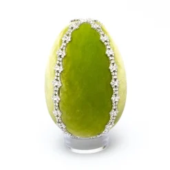 Hot Skwash Living|Décor|Chartreuse Crystal Trimmed Egg