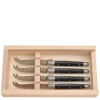 Jean Dubost Laguiole Flatware|Cheese Knives in Box in Black, Set of 4