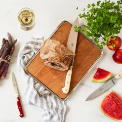 Match Dinnerware|Cheese Tray with Handles, Cherry Wood, Large