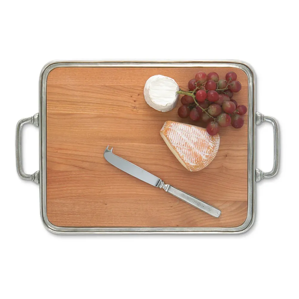 Match Dinnerware|Cheese Tray with Handles, Cherry Wood, Medium
