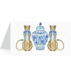Flying Sheep Country Place Settings & Linens|Cheetah with Blue Bow Place Cards