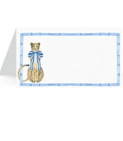 Flying Sheep Country Place Settings & Linens|Cheetah with Blue Bow Place Cards