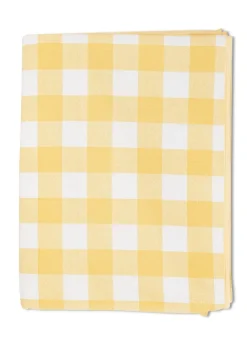 Loulou La Dune Place Settings & Linens|Chloe Gingham Tablecloth in Yellow