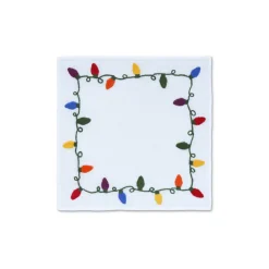 Chefanie Place Settings & Linens|Christmas Lights Cocktail Napkins, Set of 4