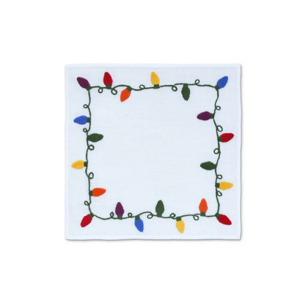 Chefanie Place Settings & Linens|Christmas Lights Cocktail Napkins, Set of 4