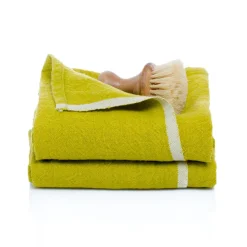 Caravan Place Settings & Linens|Chunky Linen Towels in Lime, Set of 2
