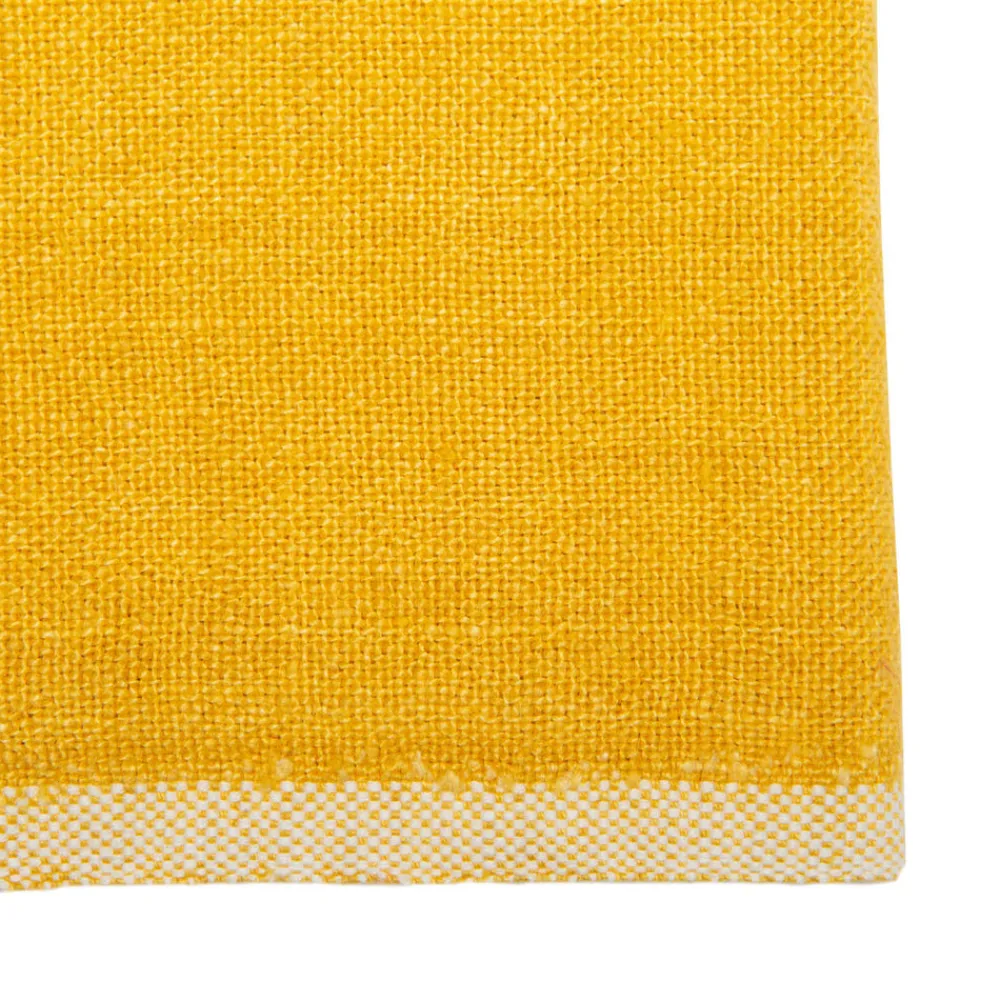 Caravan Place Settings & Linens|Chunky Linen Towels in Mustard, Set of 2