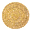 Caravan Place Settings & Linens|Circolo Abaca Round Placemat in Mustard, Set of 4