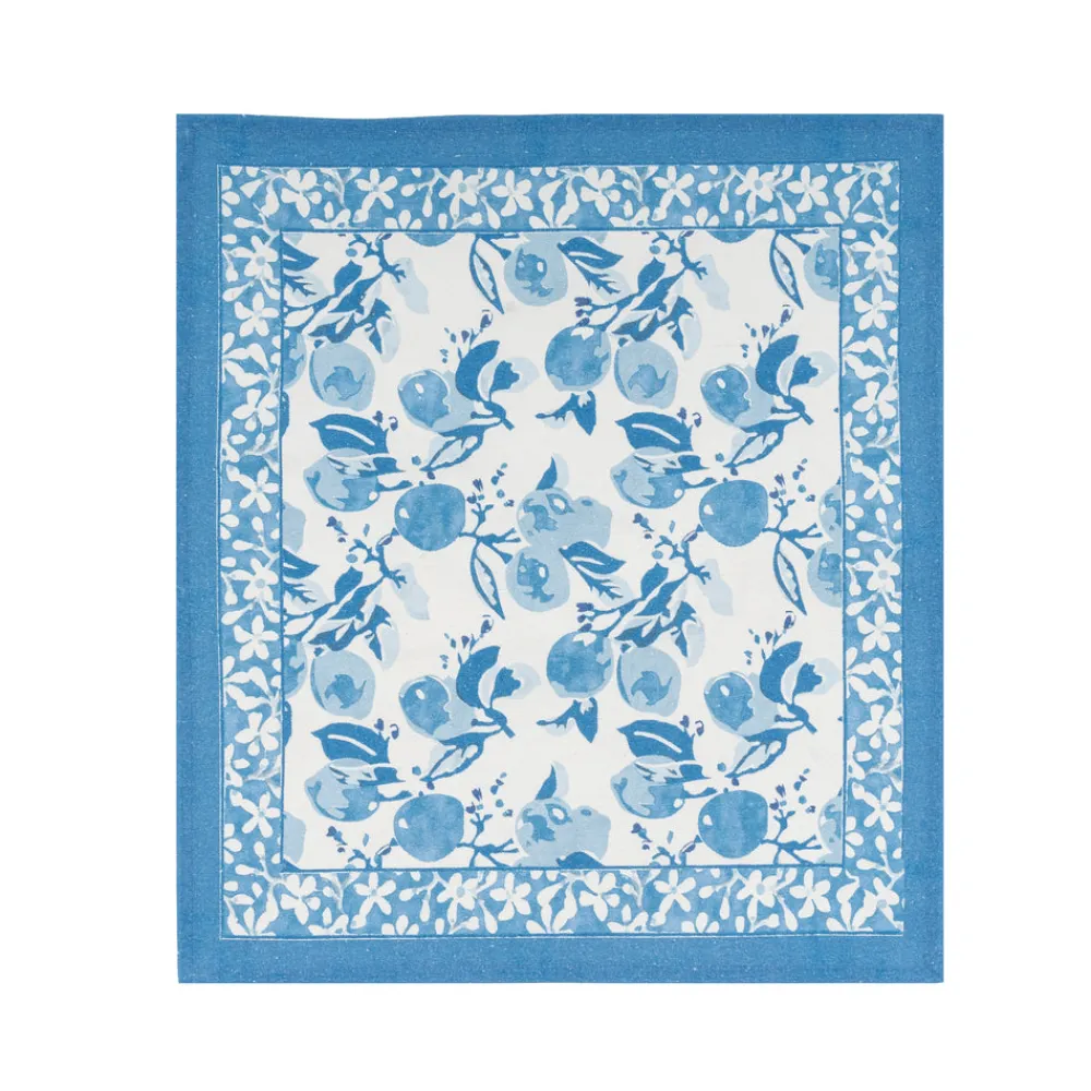 Couleur Nature Place Settings & Linens|Citron Napkins in Bleu, Set of 6