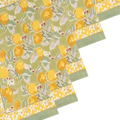 Couleur Nature Place Settings & Linens|Citron Napkins in Vert & Yellow, Set of 6