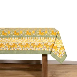 Couleur Nature Place Settings & Linens|Citron Tablecloth in Vert & Yellow