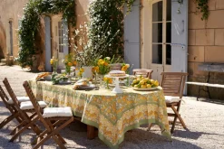 Couleur Nature Place Settings & Linens|Citron Tablecloth in Vert & Yellow