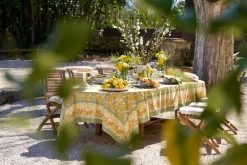 Couleur Nature Place Settings & Linens|Citron Tablecloth in Vert & Yellow