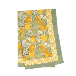 Couleur Nature Place Settings & Linens|Citron Tea Towels in Vert & Yellow, Set of 3