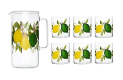 Petra Palumbo Glassware|Citrus Jug with Set of 6 Tumblers