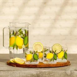 Petra Palumbo Glassware|Citrus Jug with Set of 6 Tumblers