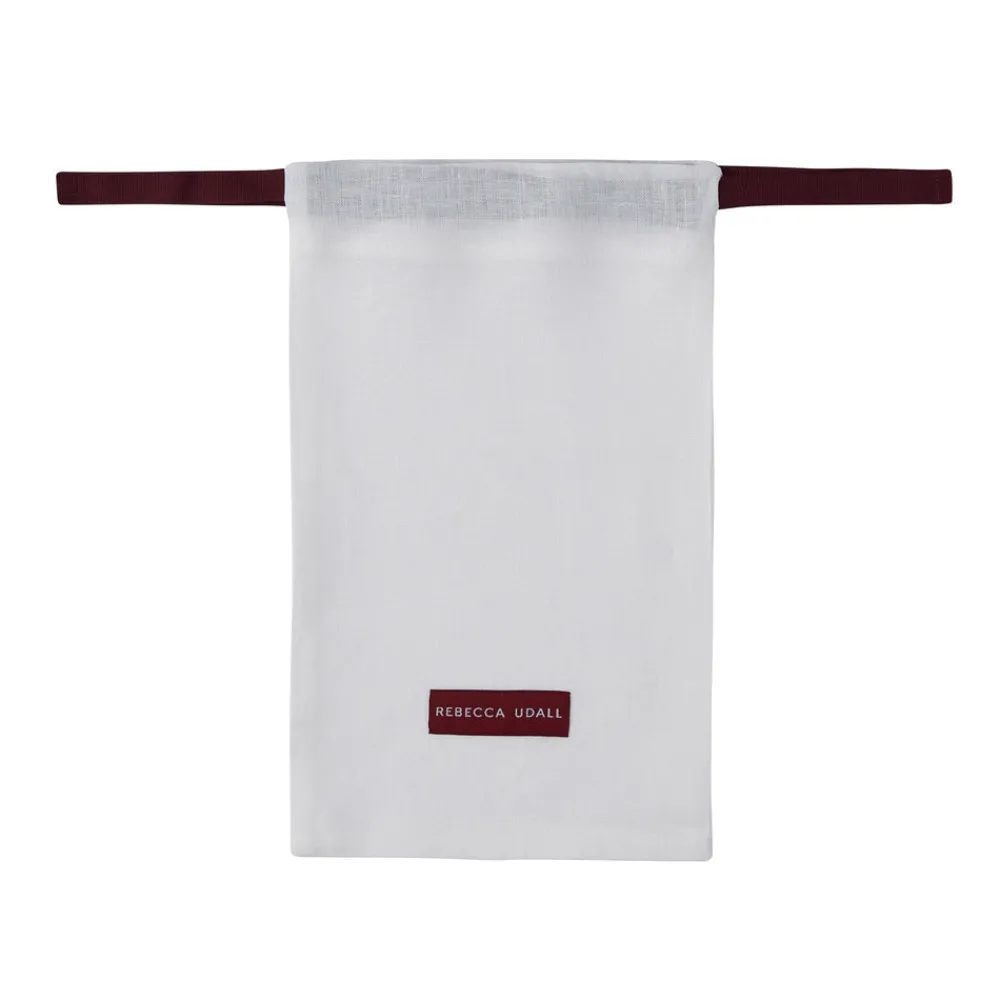 Rebecca Udall Place Settings & Linens|Classic Hemstitch Linen Cocktail Napkin, White