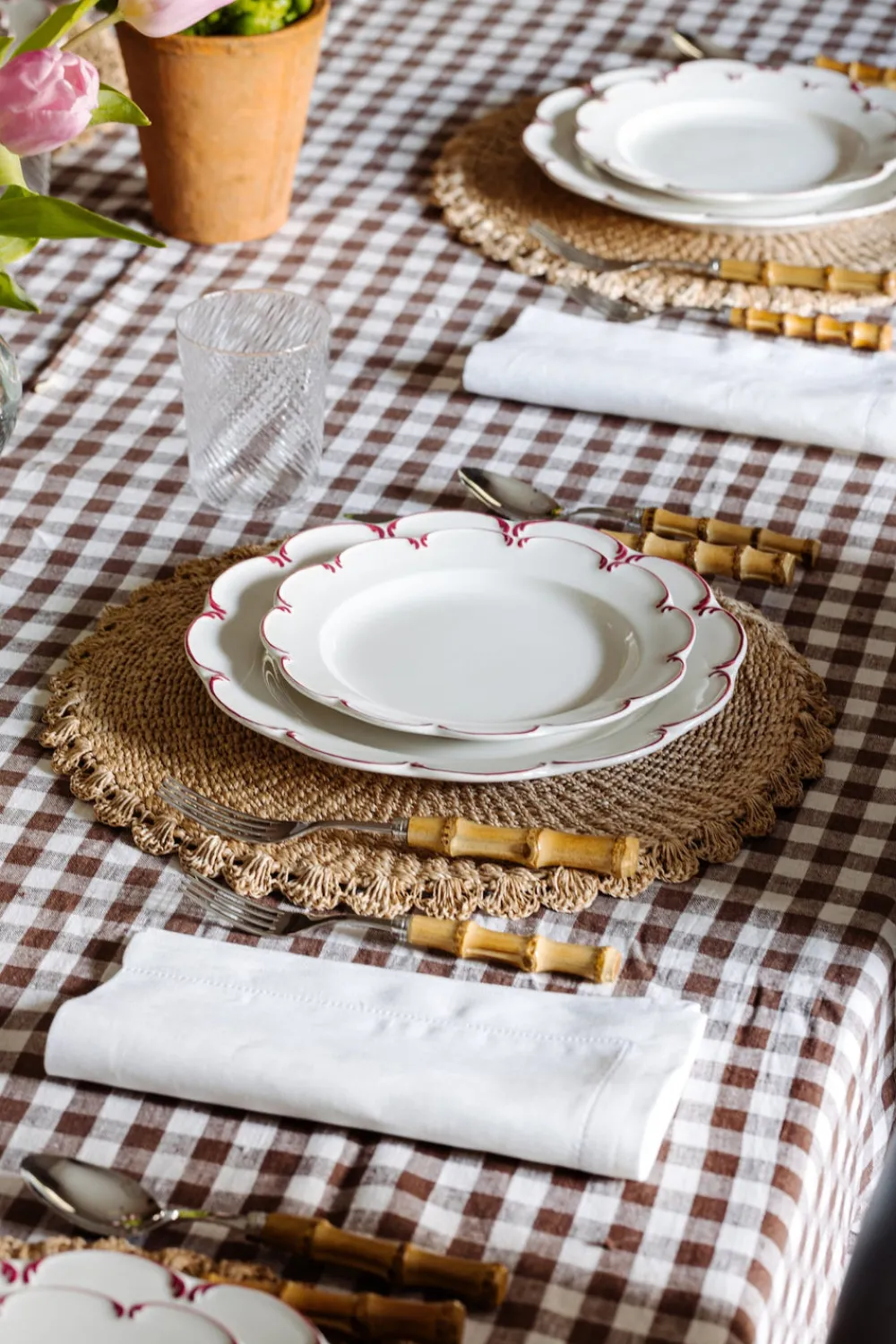 Rebecca Udall Place Settings & Linens|Classic Hemstitch Linen Napkin, White