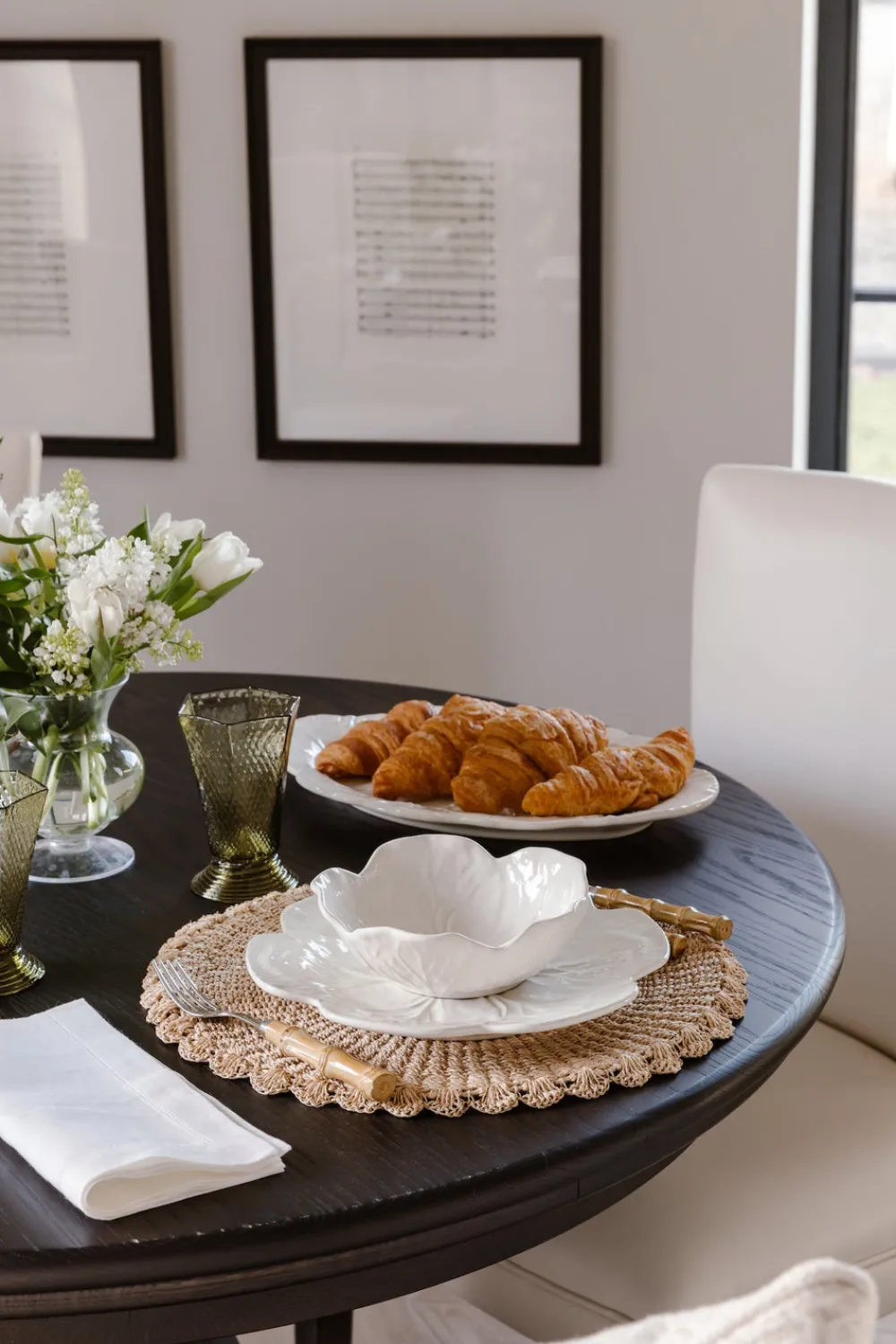 Rebecca Udall Place Settings & Linens|Classic Hemstitch Linen Napkin, White