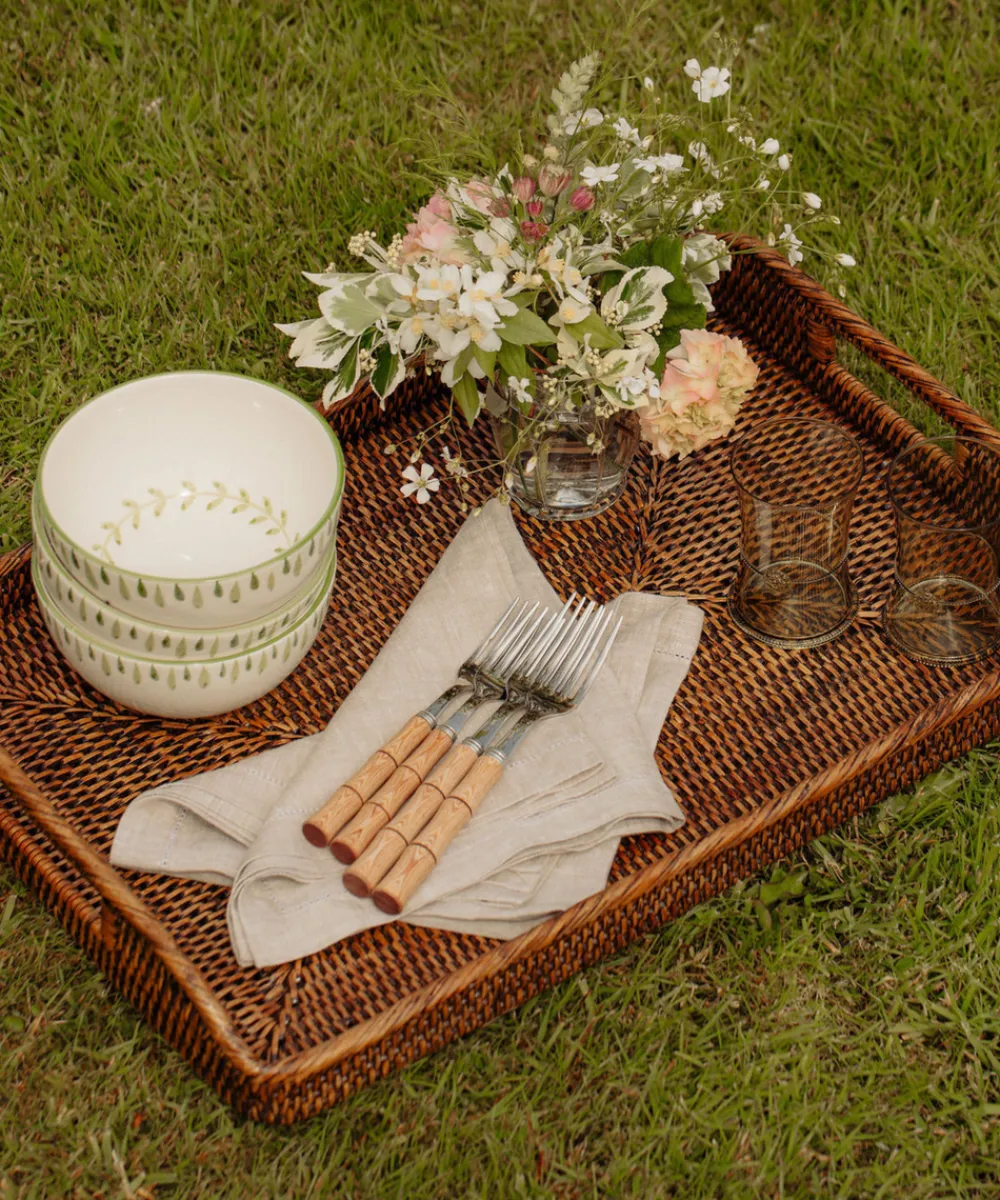 Rebecca Udall Place Settings & Linens|Classic Hemstitch Linen Napkin in Natural