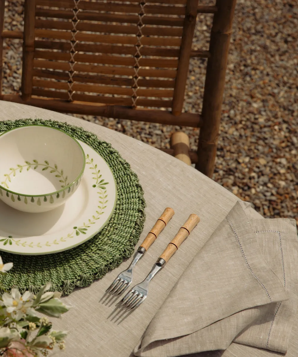 Rebecca Udall Place Settings & Linens|Classic Hemstitch Linen Napkin in Natural