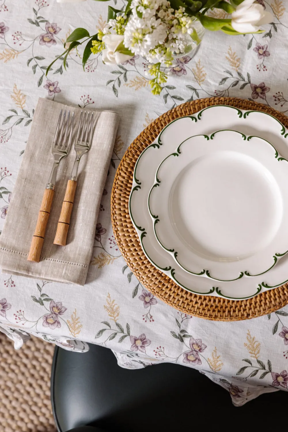 Rebecca Udall Place Settings & Linens|Classic Hemstitch Linen Napkin in Natural