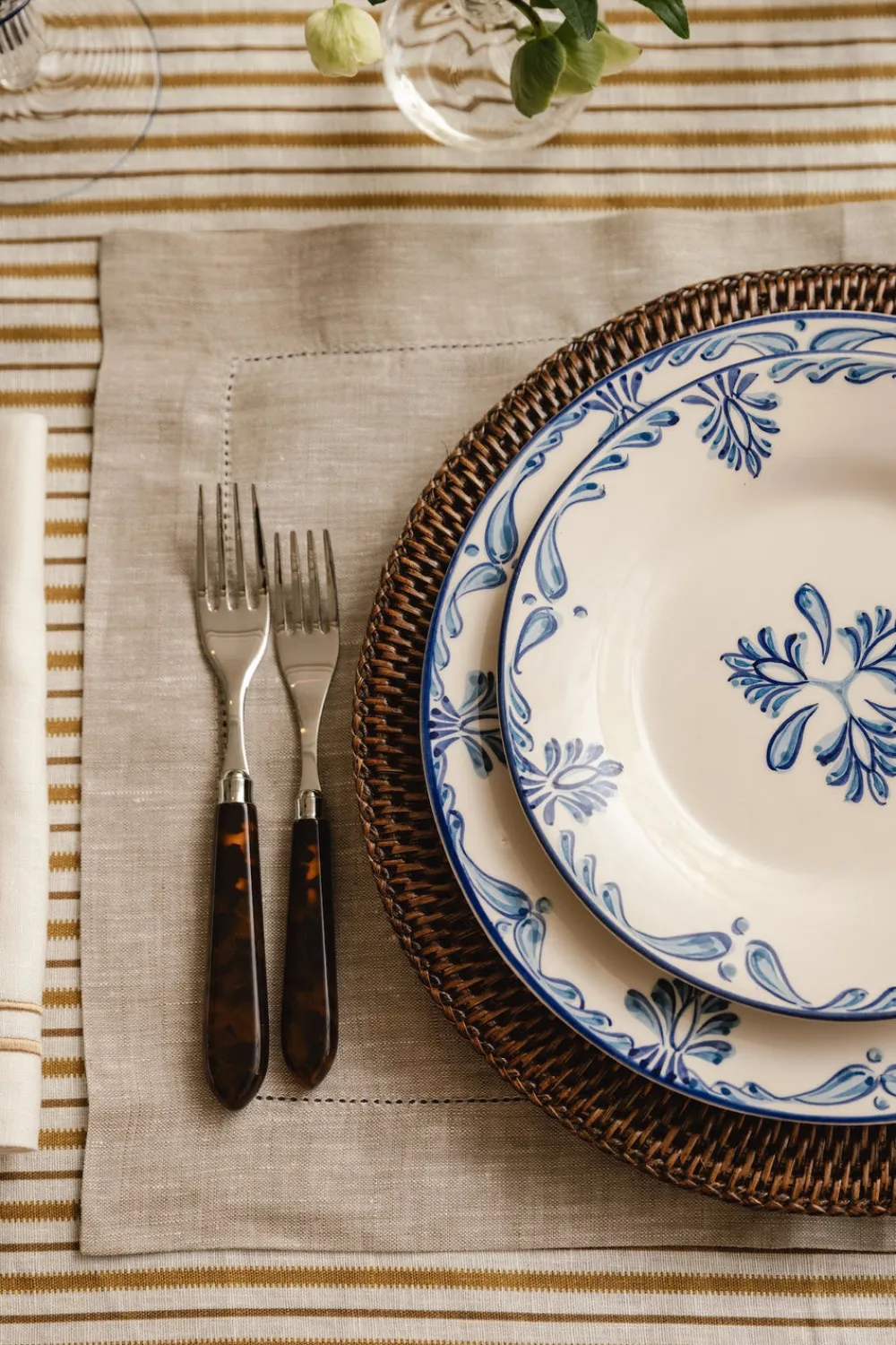 Rebecca Udall Place Settings & Linens|Classic Hemstitch Linen Placemat in Natural