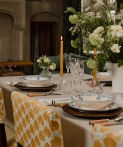 Rebecca Udall Place Settings & Linens|Classic Hemstitch Linen Tablecloth in Natural