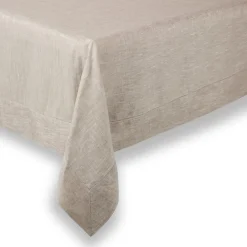 Rebecca Udall Place Settings & Linens|Classic Hemstitch Linen Tablecloth in Natural