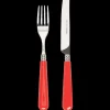 Late Afternoon Flatware|Classic Red Knife and Fork Set